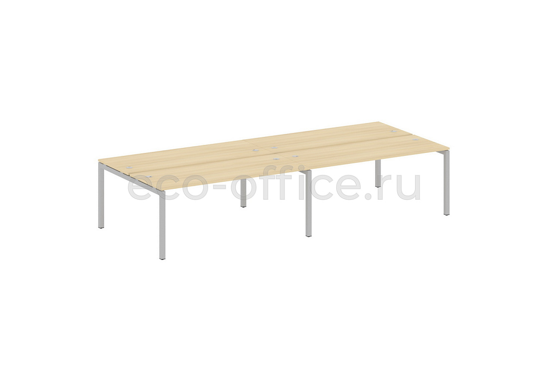 Рабочая станция на 4 рабочих места METAL SYSTEM QUATTRO 5x5 50БП.СМ-4.5 Акация Лорка / Серый металл  стоимость
