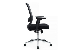 Кресло RV Chair FIX 851E-3D-M3 Серая сетка / Чёрная ткань фото