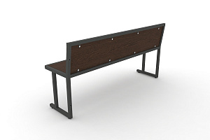 Скамья учебная трёхместная DESK DK-1500L Венге Цаво / Антрацит металл фото