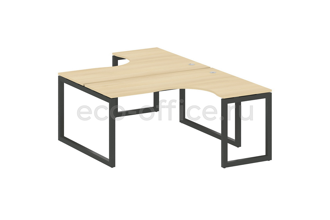 Рабочая станция криволинейная METAL SYSTEM QUATTRO 5x5 50БО.РАС-СА-2.4 Акация Лорка / Антрацит металл  стоимость