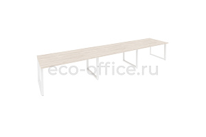 Стол переговорный (3 столешницы) ONIX O.MO-PRG-3.4 Денвер Светлый / Белый металл фото