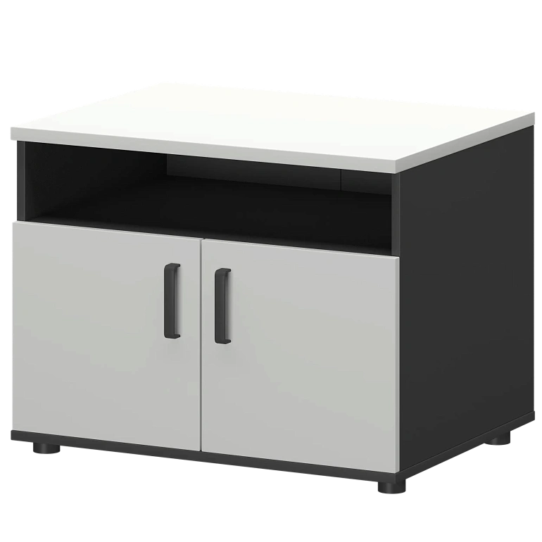 тумба для оргтехники protech смт-2дн тип2 графит/белый фото