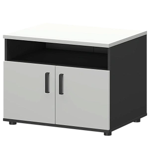 Тумба для оргтехники Protech СМТ-2ДН Тип2 Графит/Белый фото