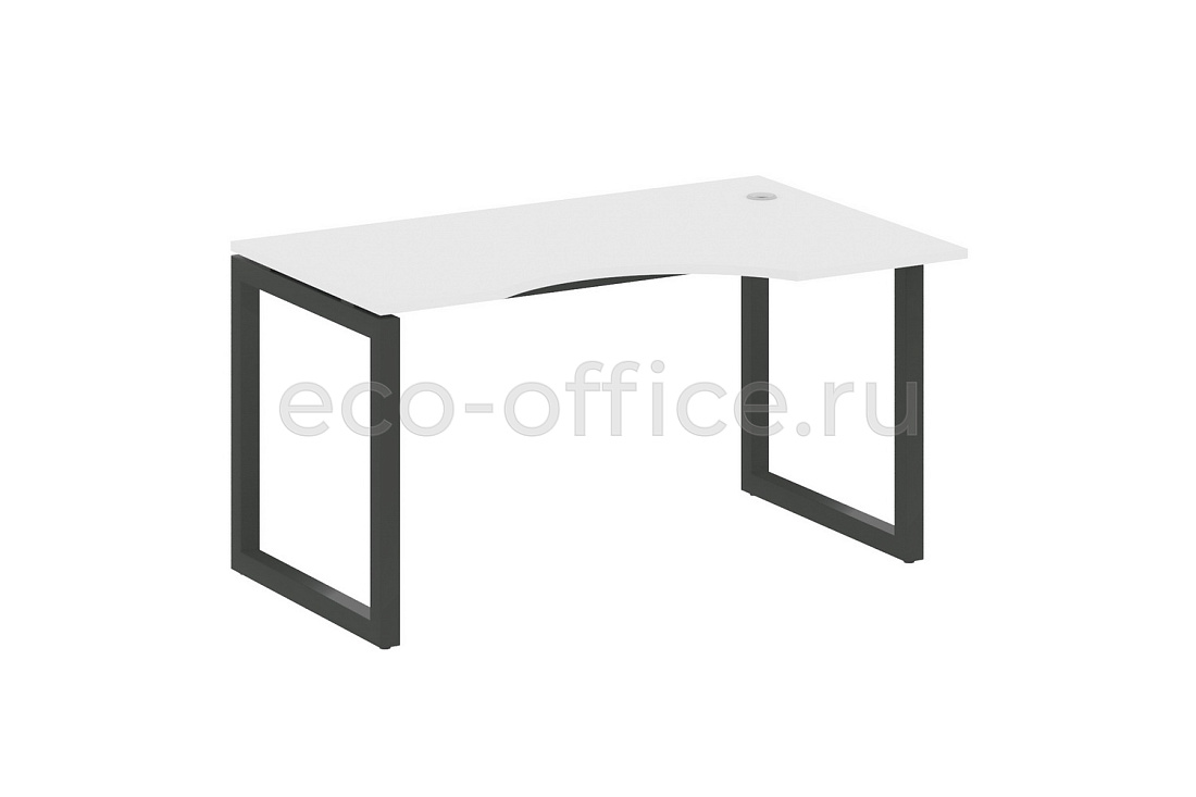 Стол криволинейный правый METAL SYSTEM QUATTRO 5x5 50БО.СА-2 Пр Белый / Антрацит металл  стоимость