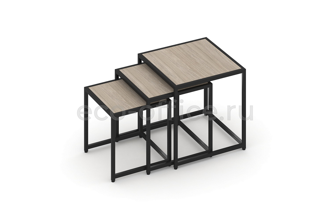 Стол журнальный LOFT VR.L-SJK-40 Дуб Аттик / Чёрный металл  стоимость