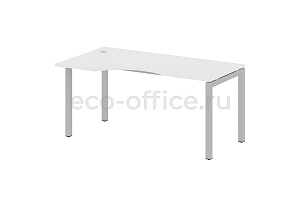 Стол криволинейный левый METAL SYSTEM QUATTRO 5x5 50БП.СА-1 Л Белый / Серый металл фото