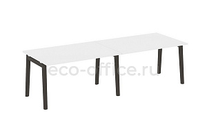 Стол переговорный (2 столешницы) ONIX WOOD OW.PRG-2.3 Белый Бриллиант / Дуб Тёмный фото