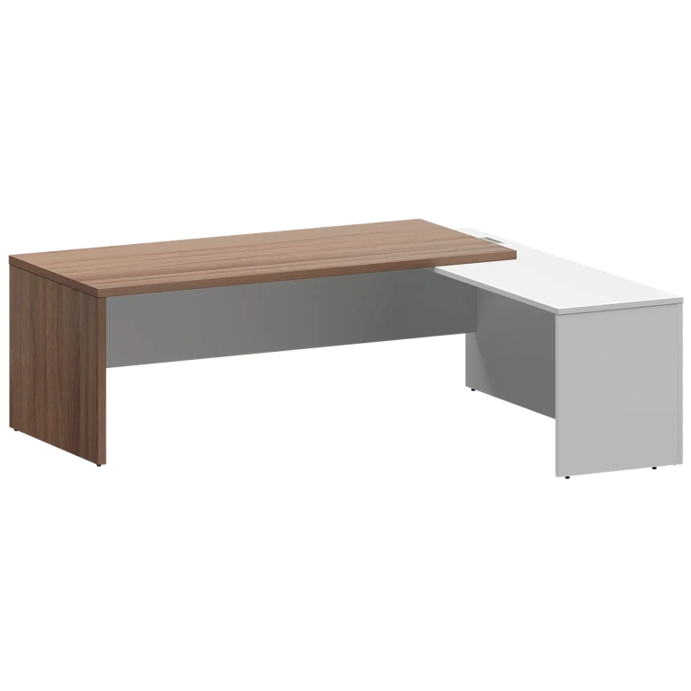 стол руководителя правый protech kzp-22r темный шимо/белый фото