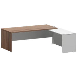 Стол руководителя правый Protech KZP-22R Темный шимо/Белый фото