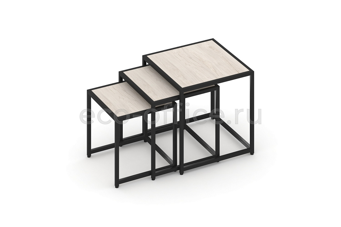 Стол журнальный LOFT VR.L-SJK-50 Денвер Светлый / Чёрный металл  стоимость