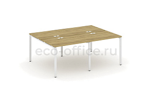 Рабочая станция на 4 места CONCEPT CN.DRS-005 Дуб Винченцо / Белый металл фото