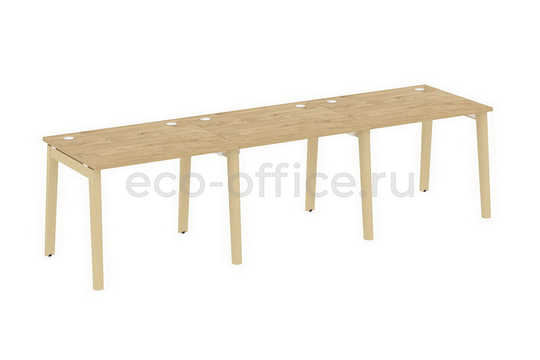 Рабочая станция на 3 рабочих места ONIX WOOD OW.RS-3.1.8 Тиквуд Светлый / Дуб Светлый  стоимость