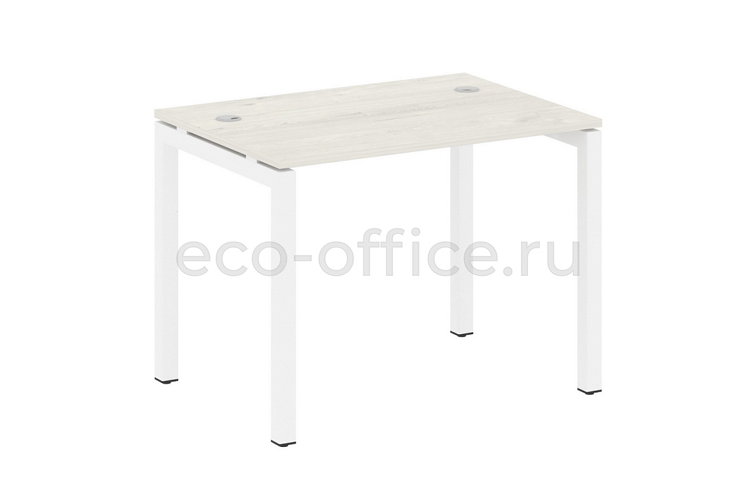Стол письменный METAL SYSTEM QUATTRO 5x5 50БП.СП-1 Дуб Наварра / Белый металл купить в Москве