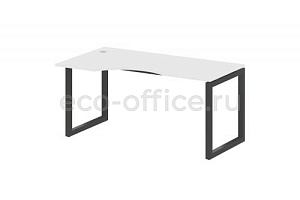 Стол криволинейный левый METAL SYSTEM QUATTRO 5x5 50БО.СА-1 Л Белый / Антрацит металл фото