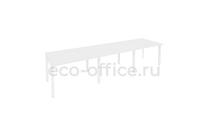 Стол переговорный (3 столешницы) ONIX O.MP-PRG-3.2 Белый Бриллиант / Белый металл фото