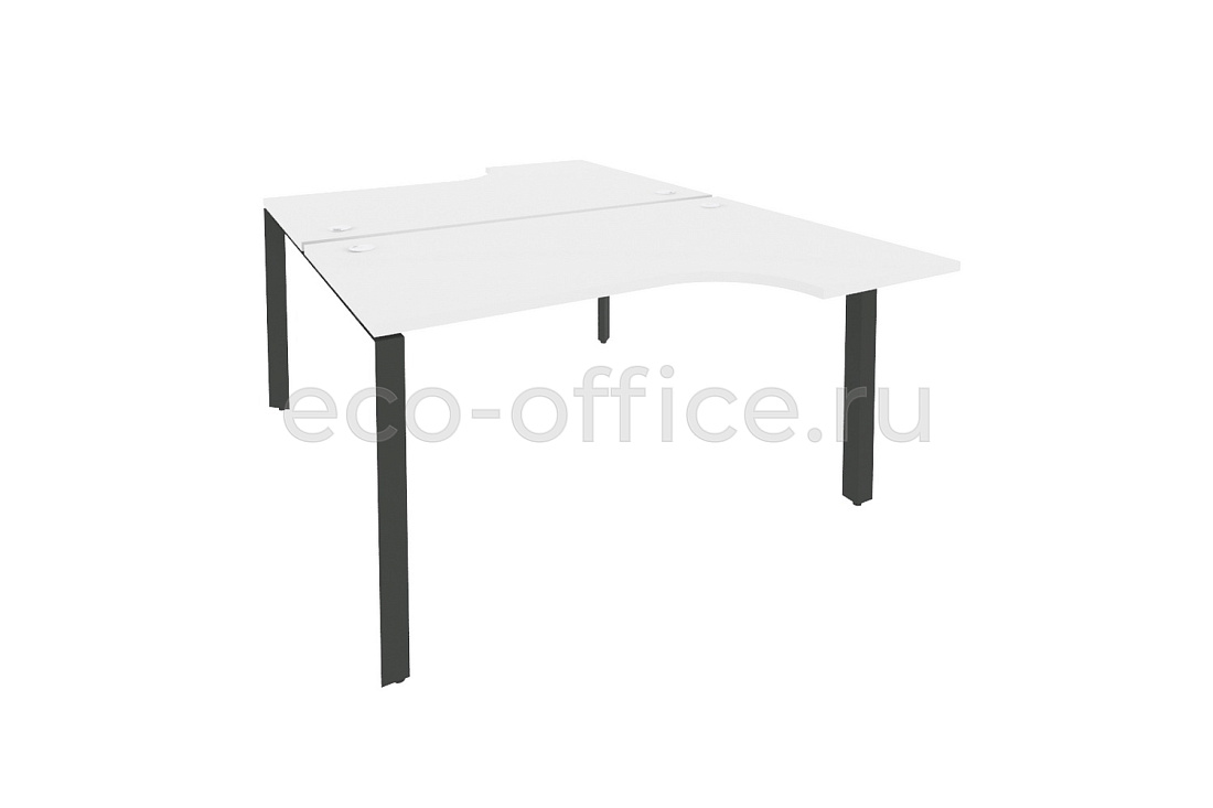 Рабочая станция на П-образном м/к ONIX O.MP-D.SA-2 Белый Бриллиант / Антрацит металл  купить в Москве