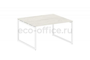 Стол переговорный (1 столешница) METAL SYSTEM QUATTRO 4x4 40БО.ПРГ-1.3 Дуб Наварра / Белый металл фото