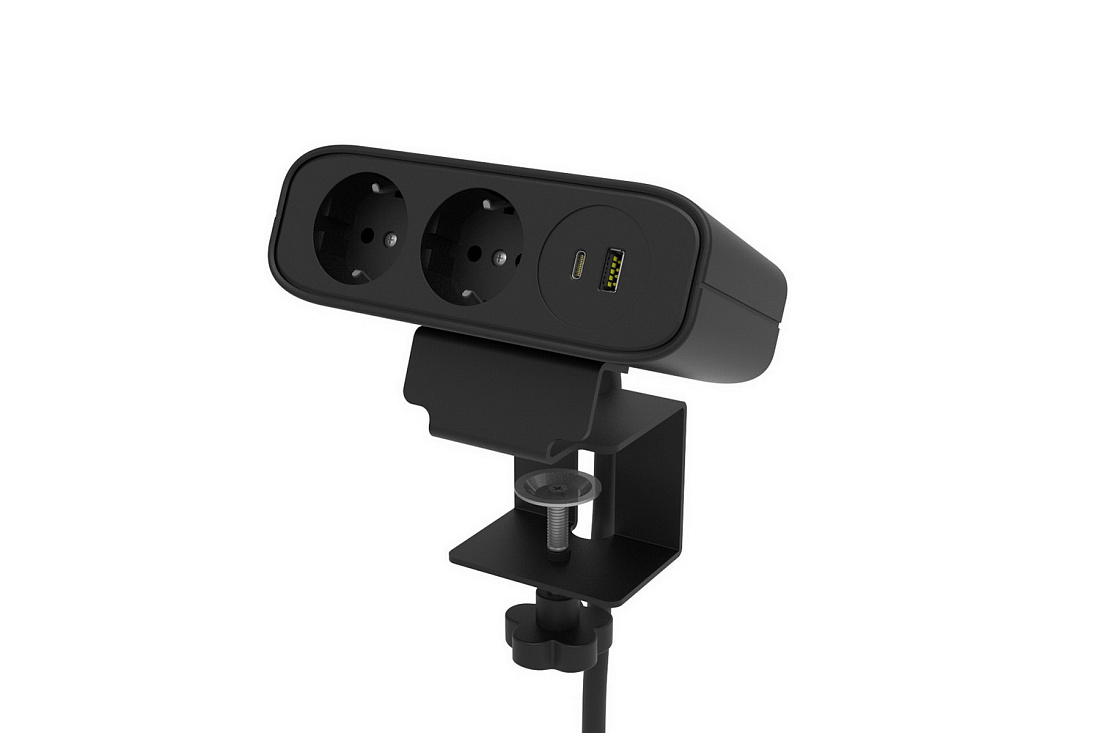 розеточный блок teconik ome021p-bk чёрный фото