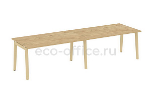 Стол переговорный (2 столешницы) ONIX WOOD OW.PRG-2.4 Тиквуд Светлый / Дуб Светлый фото