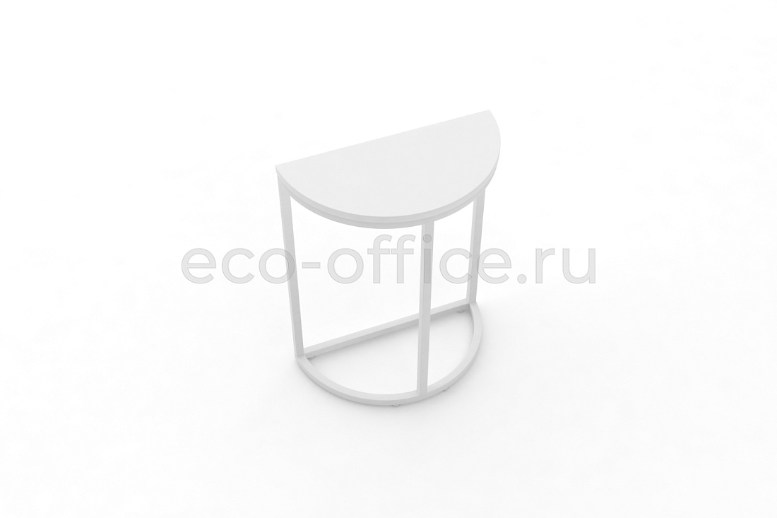 Стол журнальный SLICE-650 Белый Бриллиант / Белый металл  стоимость