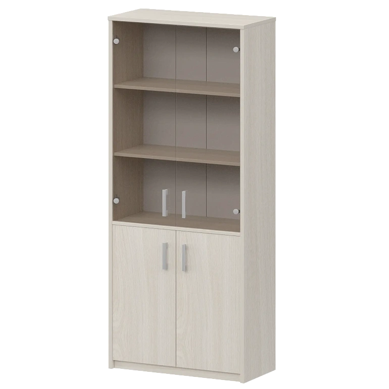 шкаф комбинированный с тонированным стеклом protech а-310/а-стл310тон ясень шимо фото