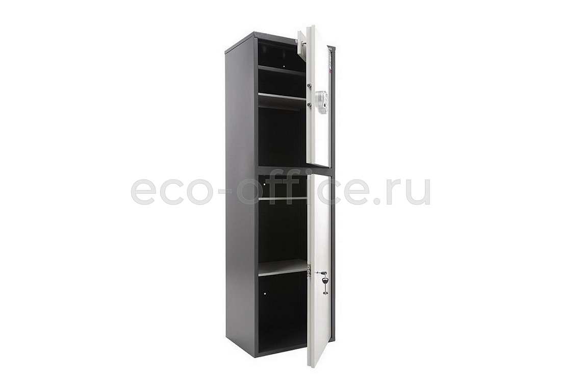 Шкаф бухгалтерский AIKO SL-150/2T EL Графит (RAL 7024) / Светло-серый (RAL 7038)  стоимость