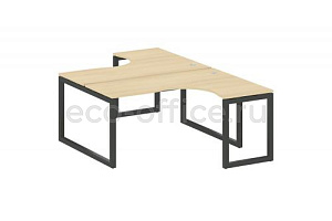 Рабочая станция криволинейная METAL SYSTEM QUATTRO 5x5 50БО.РАС-СА-2.4 Акация Лорка / Антрацит металл фото