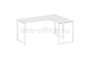 Стол криволинейный правый METAL SYSTEM STYLE БО.СА-4 (R) Белый / Белый металл фото