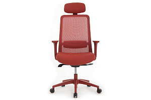 Кресло эргономичное ECO-CHAIR W-218C WORK Красный пластик / Красная сетка фото