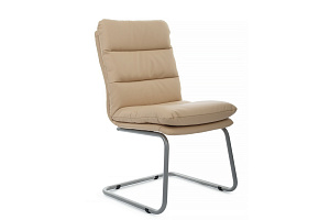 Кресло RV Chair PEGAS PS-919 Бежевая экокожа / Серый металл фото