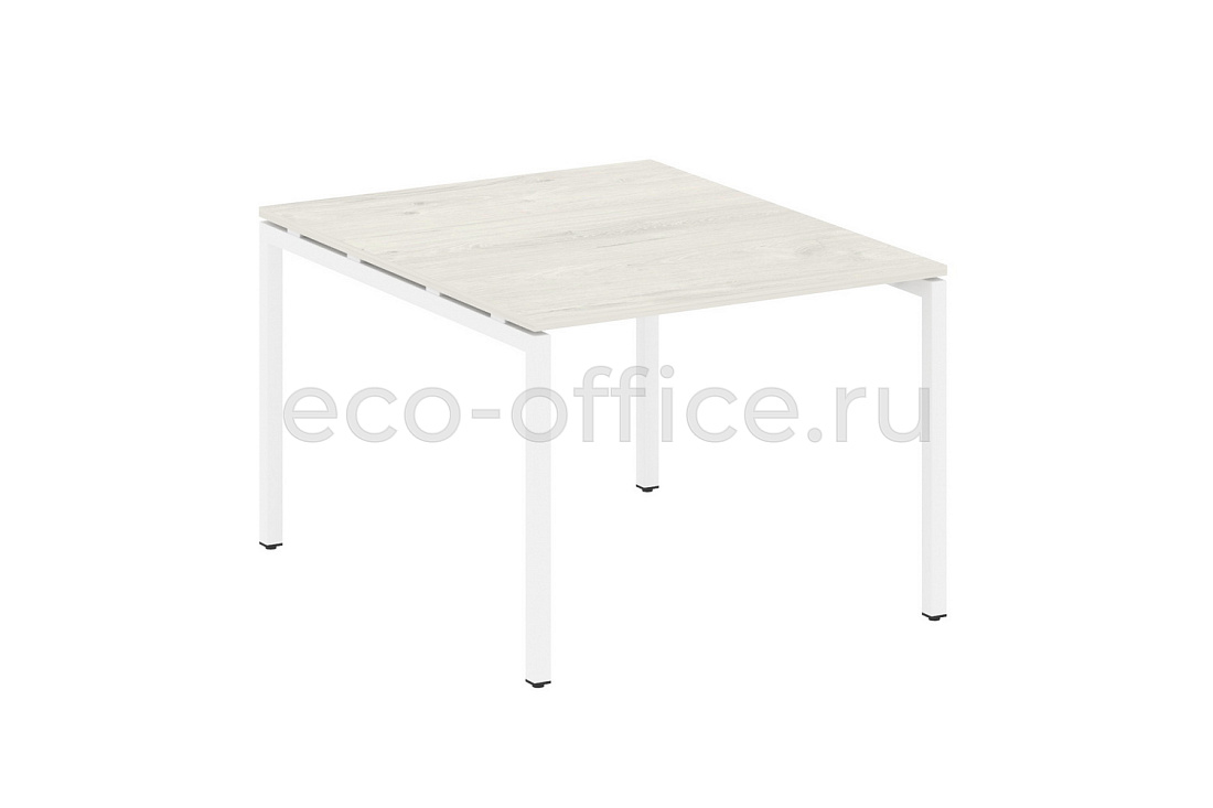 Стол переговорный (1 столешница) METAL SYSTEM QUATTRO 4x4 40БП.ПРГ-1.1 Дуб Наварра / Белый металл  стоимость