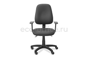 Кресло офисное ЭЛЬЗА Т Чёрная экокожа фото