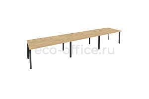 Стол переговорный (3 столешницы) ONIX O.MP-PRG-3.4 Тиквуд Светлый / Антрацит металл фото