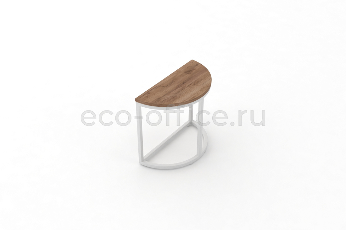 Стол журнальный SLICE-450 Дуб Табак / Белый металл  стоимость