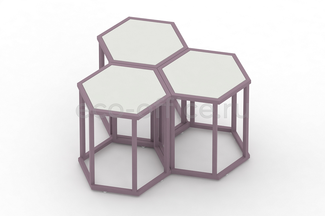 Стол журнальный HEX-450 ColorPastel Сатин / Пастельно-фиолетовый (RAL 4009)  стоимость
