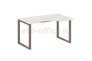 Стол криволинейный правый METAL SYSTEM STYLE БО.СА-2 (R) Дуб Наварра / Мокко металл фото