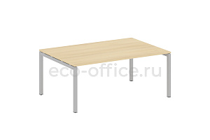 Стол переговорный (1 столешница) METAL SYSTEM QUATTRO 5x5 50БП.ПРГ-1.5 Акация Лорка / Серый металл фото