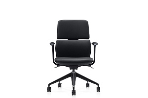 Кресло руководителя RV Design VENETTO-M FK013-B12 Чёрная кожа фото