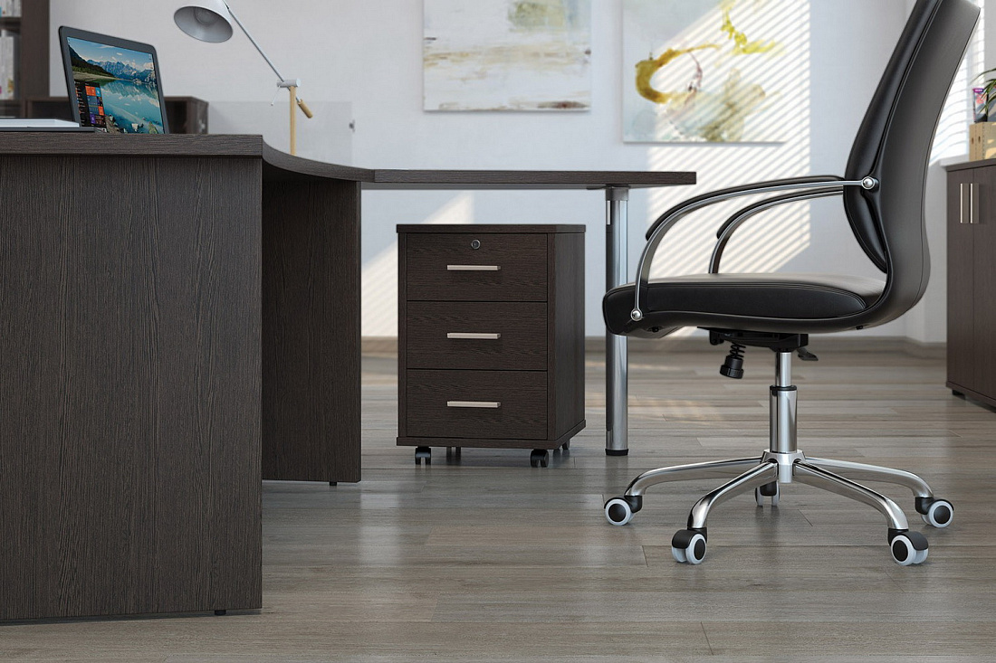 кабинет руководителя grand дуб тёмный фото