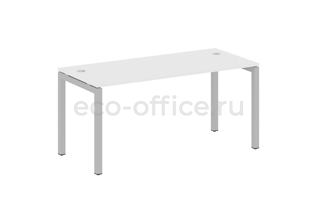 Стол письменный METAL SYSTEM QUATTRO 5x5 50БП.СП-4 Белый / Серый металл купить в Москве