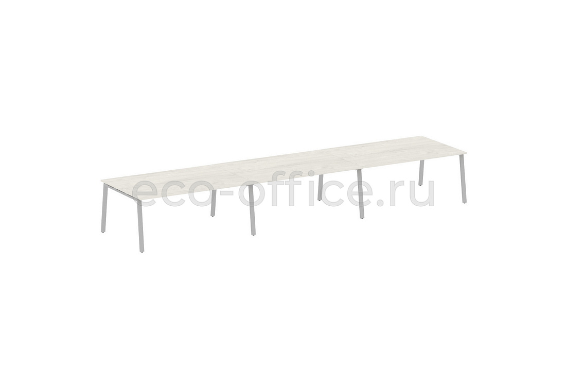 Стол переговорный (3 столешницы) METAL SYSTEM STYLE БА.ПРГ-3.5 Дуб Наварра / Серый металл  стоимость