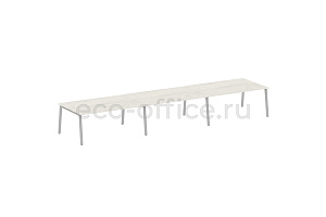 Стол переговорный (3 столешницы) METAL SYSTEM STYLE БА.ПРГ-3.5 Дуб Наварра / Серый металл фото