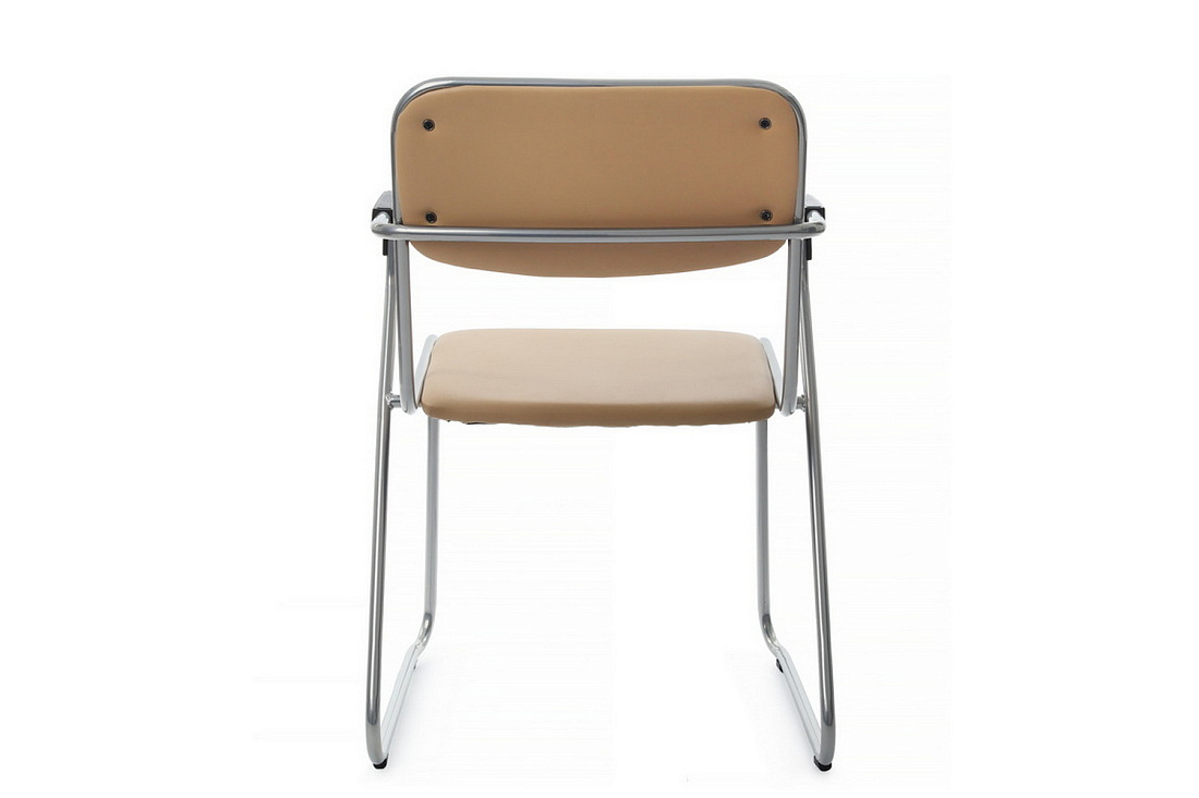 кресло rv chair nix plus omkl-04 бежевая экокожа / хром металл фото