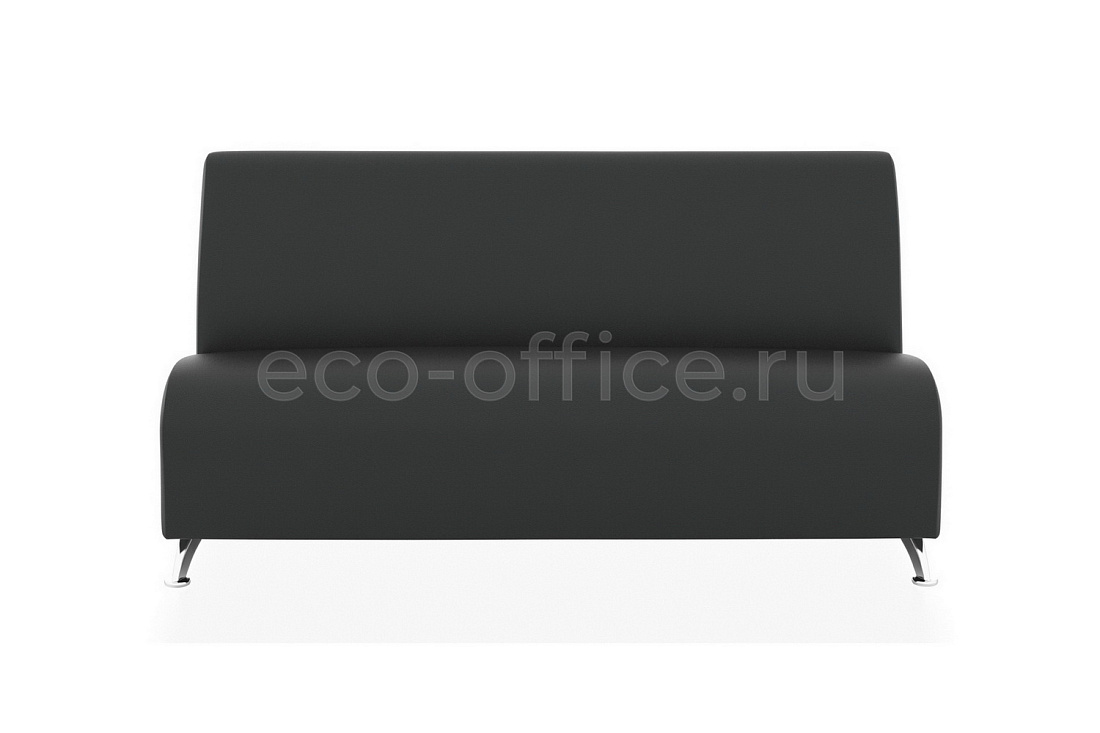 Прямой трехместный модуль ИНТЕР Хром экокожа Euroline 9100 Чёрный  стоимость