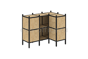 Комплект наборного стеллажа LOFT VR.L-28 Тиквуд Светлый / Чёрный металл фото