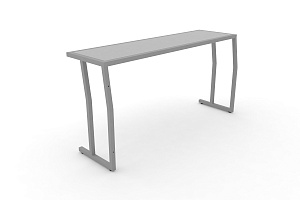 Стол учебный трёхместный DESK DK-1500S Серый / Серый металл фото