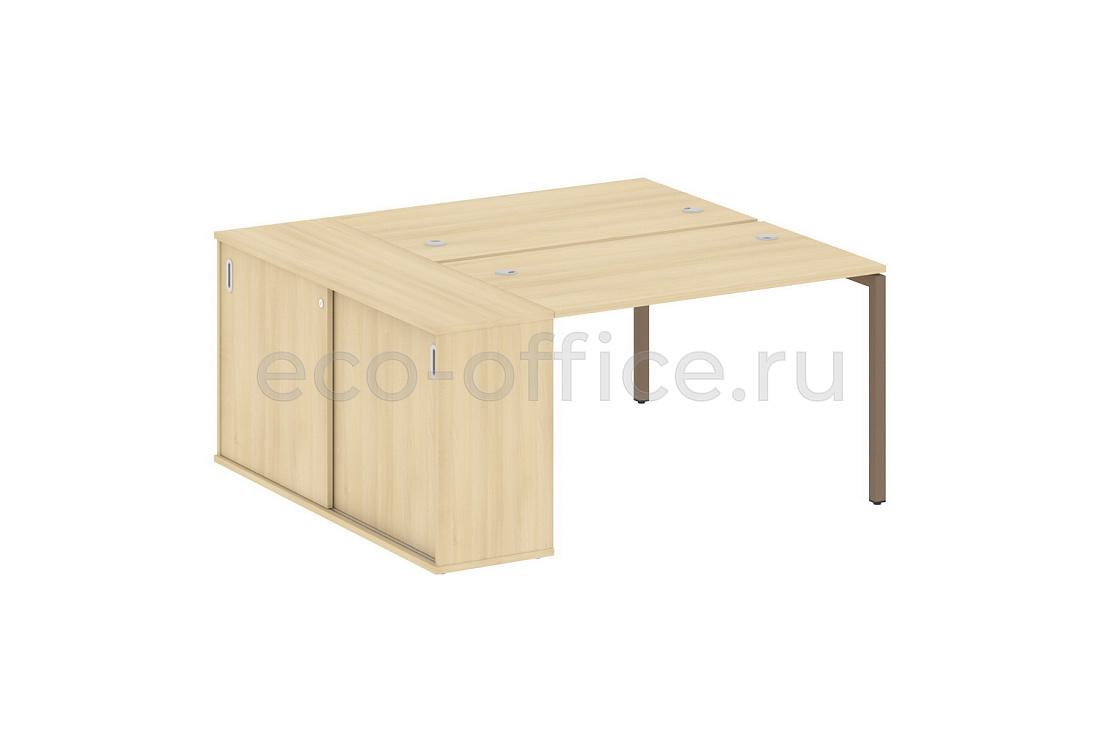 Рабочая станция с опорным шкафом-купе METAL SYSTEM QUATTRO 4x4 40БП.РС-СШК-1.2 Акация Лорка / Мокко металл  стоимость