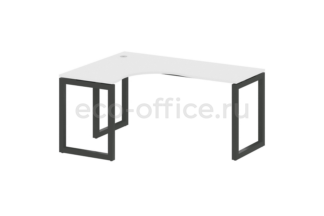 Стол криволинейный левый METAL SYSTEM QUATTRO 5x5 50БО.СА-4 Л Белый / Антрацит металл  стоимость