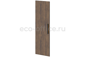 Дверь высокая левая GRACE L-039 L Дуб Линдберг тёмный / Tasso Nero фото