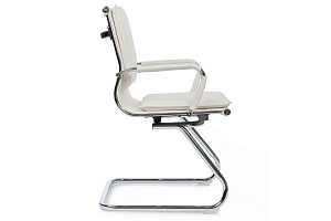 Конференц-кресло RV Chair HUGO 6003-3E Белая экокожа фото